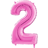 Palloncino Medio Numero 2 Fucsia (65 cm) Mylar