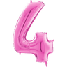 Palloncino Medio Numero 4 Fucsia (65 cm) Mylar