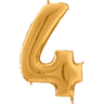 Palloncino Medio Numero 4 Oro (65 cm) Mylar