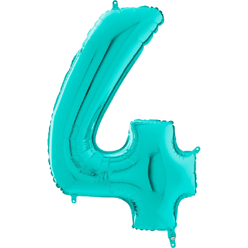 Palloncino Medio Numero 4 Tiffany (65 cm)