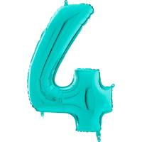 Palloncino Medio Numero 4 Tiffany (65 cm) Mylar