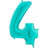 Palloncino Medio Numero 4 Tiffany (65 cm) Mylar
