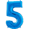 Palloncino Medio Numero 5 Blu (65 cm) Mylar