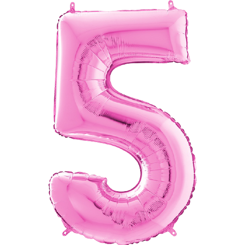 Palloncino Medio Numero 5 Fucsia (65 cm)