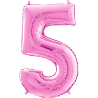 Palloncino Medio Numero 5 Fucsia (65 cm) Mylar