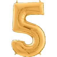 Palloncino Medio Numero 5 Oro (65 cm) Mylar