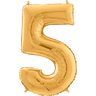 Palloncino Medio Numero 5 Oro (65 cm) Mylar