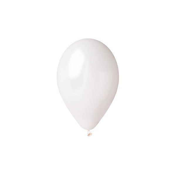 Palloncini in Lattice Bianco Metallizzato 13 cm da 50 pz