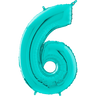 Palloncino Medio Numero 6 Tiffany (65 cm) Mylar