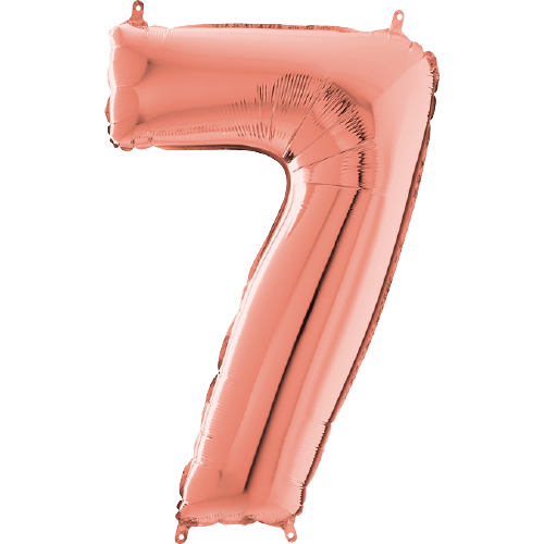Palloncino Medio Numero 7 Rosa Gold (65 cm)