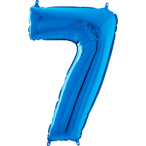 Palloncino Medio Numero 7 Blu (65 cm)