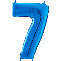 Palloncino Medio Numero 7 Blu (65 cm) Mylar