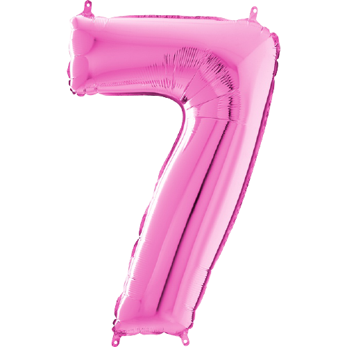 Palloncino Medio Numero 7 Fucsia (65 cm)