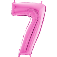 Palloncino Medio Numero 7 Fucsia (65 cm) Mylar