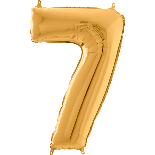 Palloncino Medio Numero 7 Oro (65 cm)