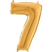 Palloncino Medio Numero 7 Oro (65 cm) Mylar