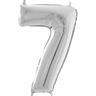 Palloncino Medio Numero 7 Argento (65 cm) Mylar