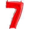 Palloncino Medio Numero 7 Rosso (65 cm) Mylar
