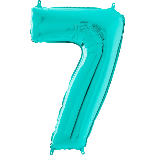 Palloncino Medio Numero 7 Tiffany (65 cm)