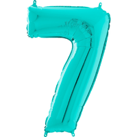 Palloncino Medio Numero 7 Tiffany (65 cm) Mylar
