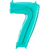 Palloncino Medio Numero 7 Tiffany (65 cm) Mylar