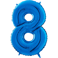 Palloncino Medio Numero 8 Blu (65 cm) Mylar