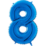 Palloncino Medio Numero 8 Blu (65 cm) Mylar