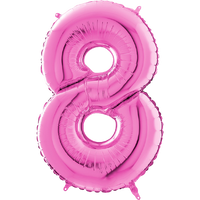 Palloncino Medio Numero 8 Fucsia (65 cm) Mylar