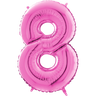 Palloncino Medio Numero 8 Fucsia (65 cm) Mylar