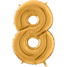 Palloncino Medio Numero 8 Oro (65 cm) Mylar