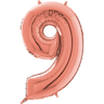Palloncino Medio Numero 9 Rosa Gold (65 cm) Mylar