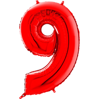 Palloncino Medio Numero 9 Rosso (65 cm) Mylar