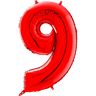 Palloncino Medio Numero 9 Rosso (65 cm) Mylar