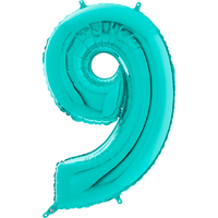 Palloncino Medio Numero 9 Tiffany (65 cm) Mylar