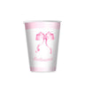 Bicchieri di Carta Battesimo Rosa Fiocco (8 pz)