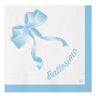 Tovaglioli di Carta Fiocco Battesimo Celeste 33 x 33 cm