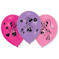 Palloncini in Lattice Minnie Mouse (10 pz) 30 cm Rosa Fucsia