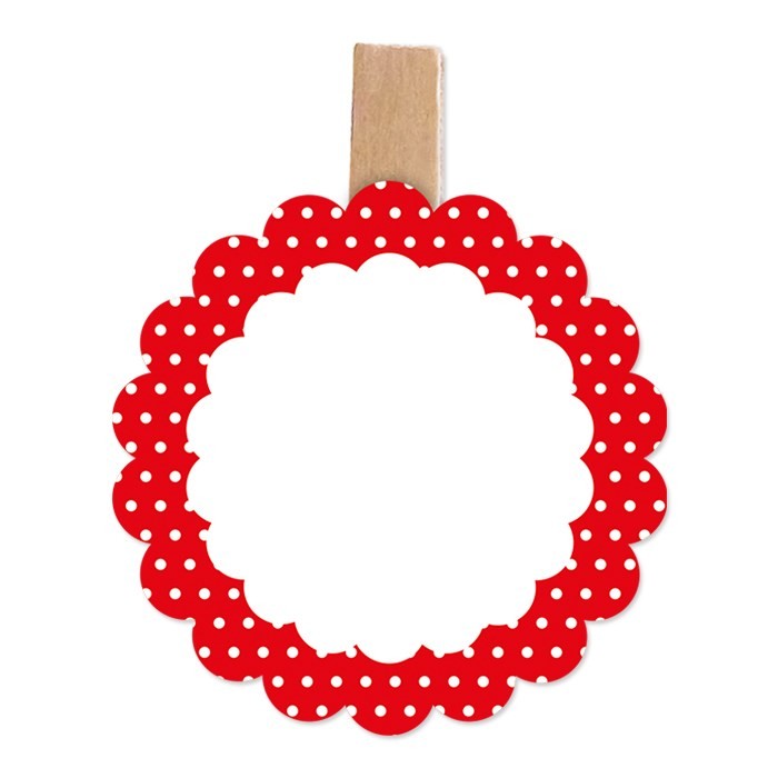 Segnaposto Pois Rosso (6 pz)