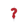 Candelina Punto Interrogativo Rosso 10 cm