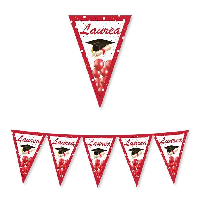 Festone Bandierine Laurea Prestige  in Cartoncino