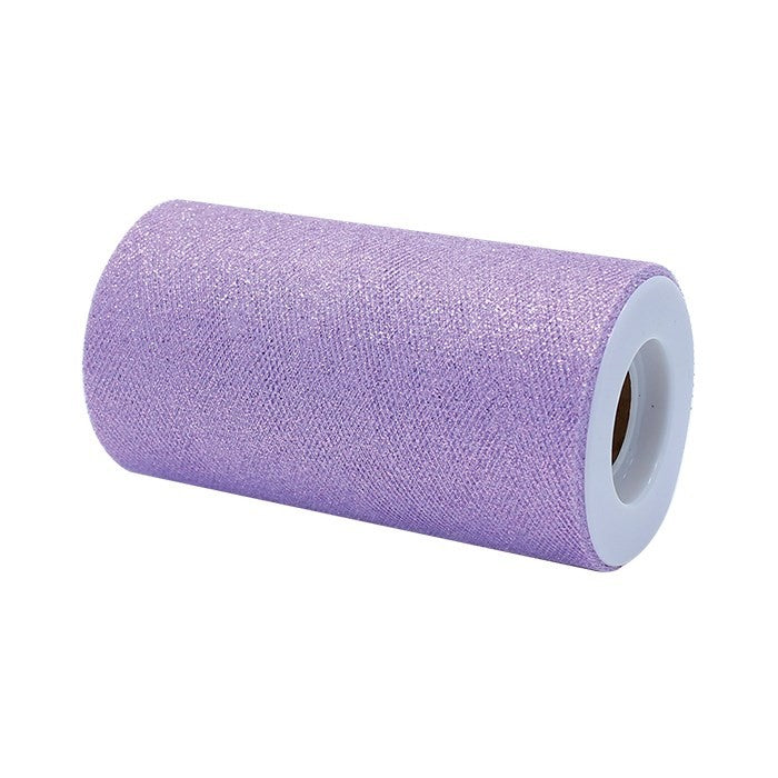Tulle Glitter Lilla 12,5 x 25 mt