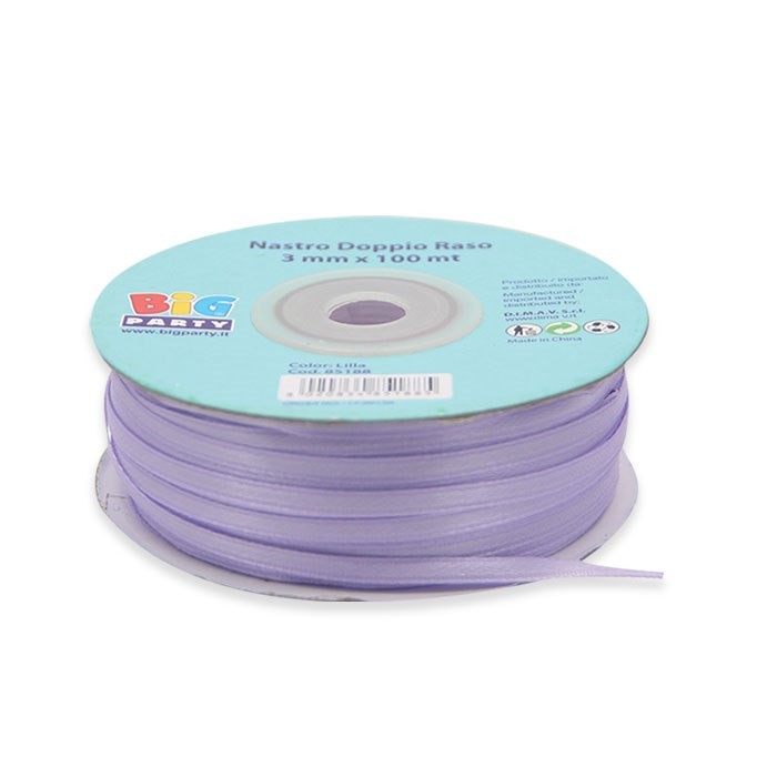 Nastrino Lilla Doppio Raso 3 mm x 100 mt