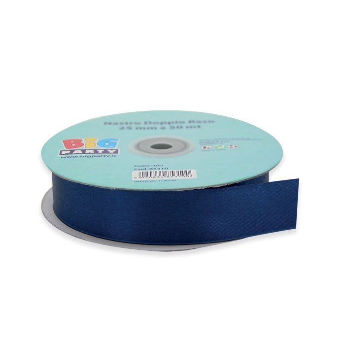 Nastro Blu Doppio Raso 25 mm x 50 mt