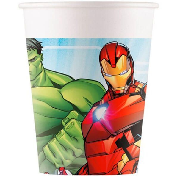 Bicchieri di Carta Avengers Mighty da 200 ml (8 pz)
