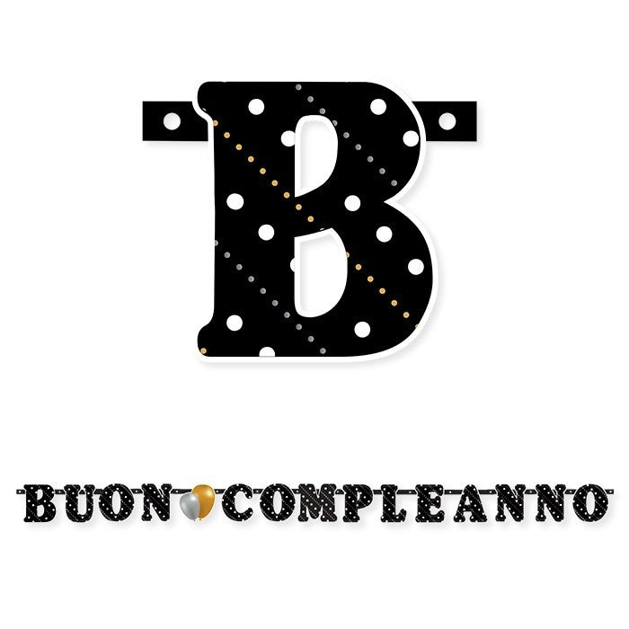 Festone 215 x 15 cm Buon Compleanno Prestige