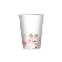 Bicchieri Floreali (8 pz) Bianco Rosa