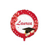 Palloncino Tondo 24" Laurea Prestige Mylar 60 cm Rosso