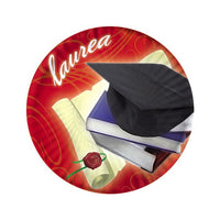 Piatti di Carta Laurea 18 cm Rosso