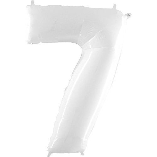 Palloncino Gigante Numero 7 - Bianco Fluo