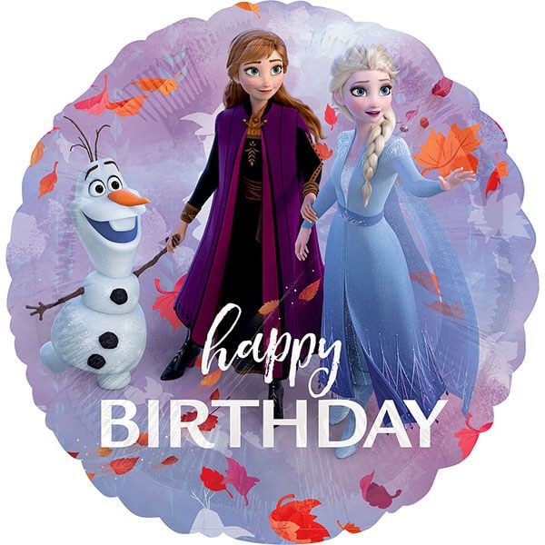 Palloncino Tondo Frozen 2 Happy Birthday